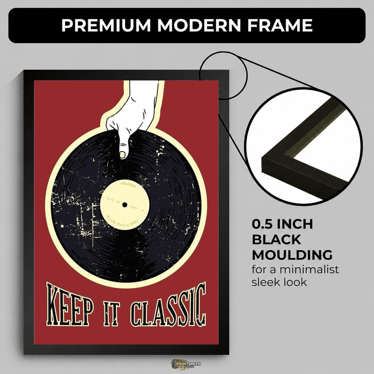 Keep It Classic Vinyl Record Frame — Framed Print view 4