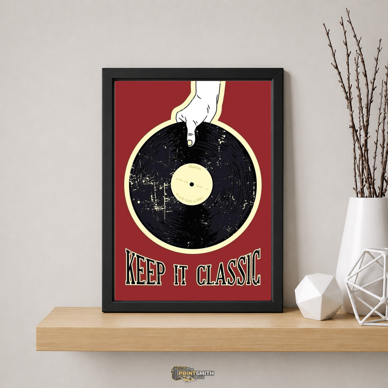 Keep It Classic Vinyl Record Frame — Framed Print view 5