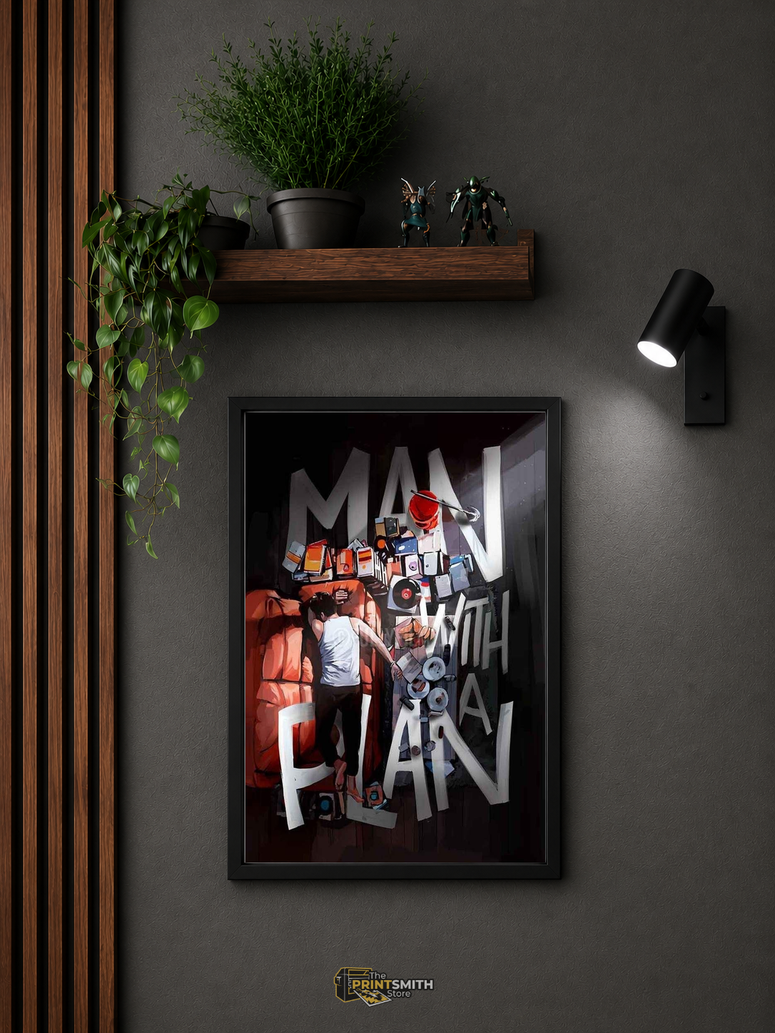 Man with a plan poster — Framed Print view 3