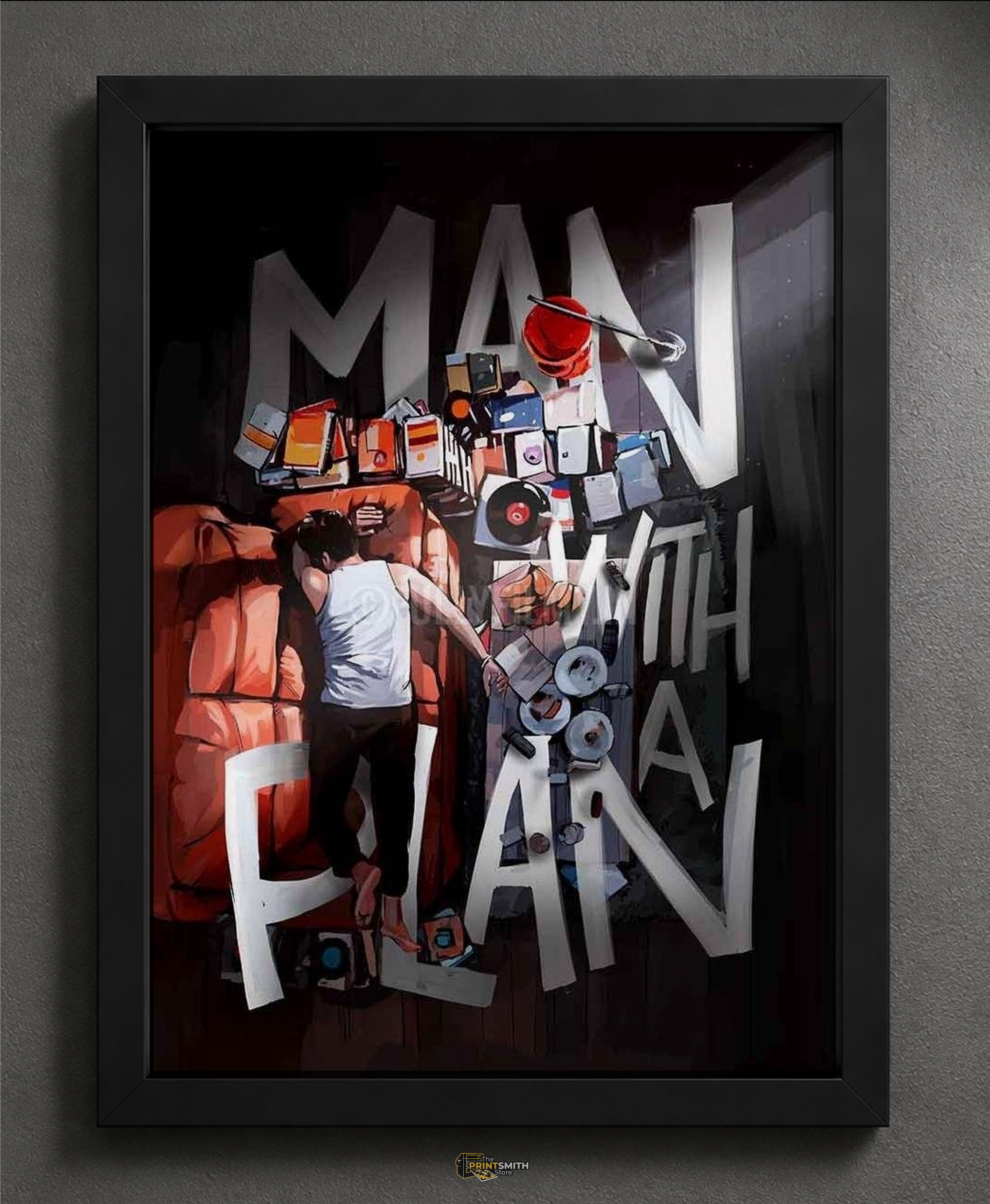 Man with a plan poster — Framed Print view 2