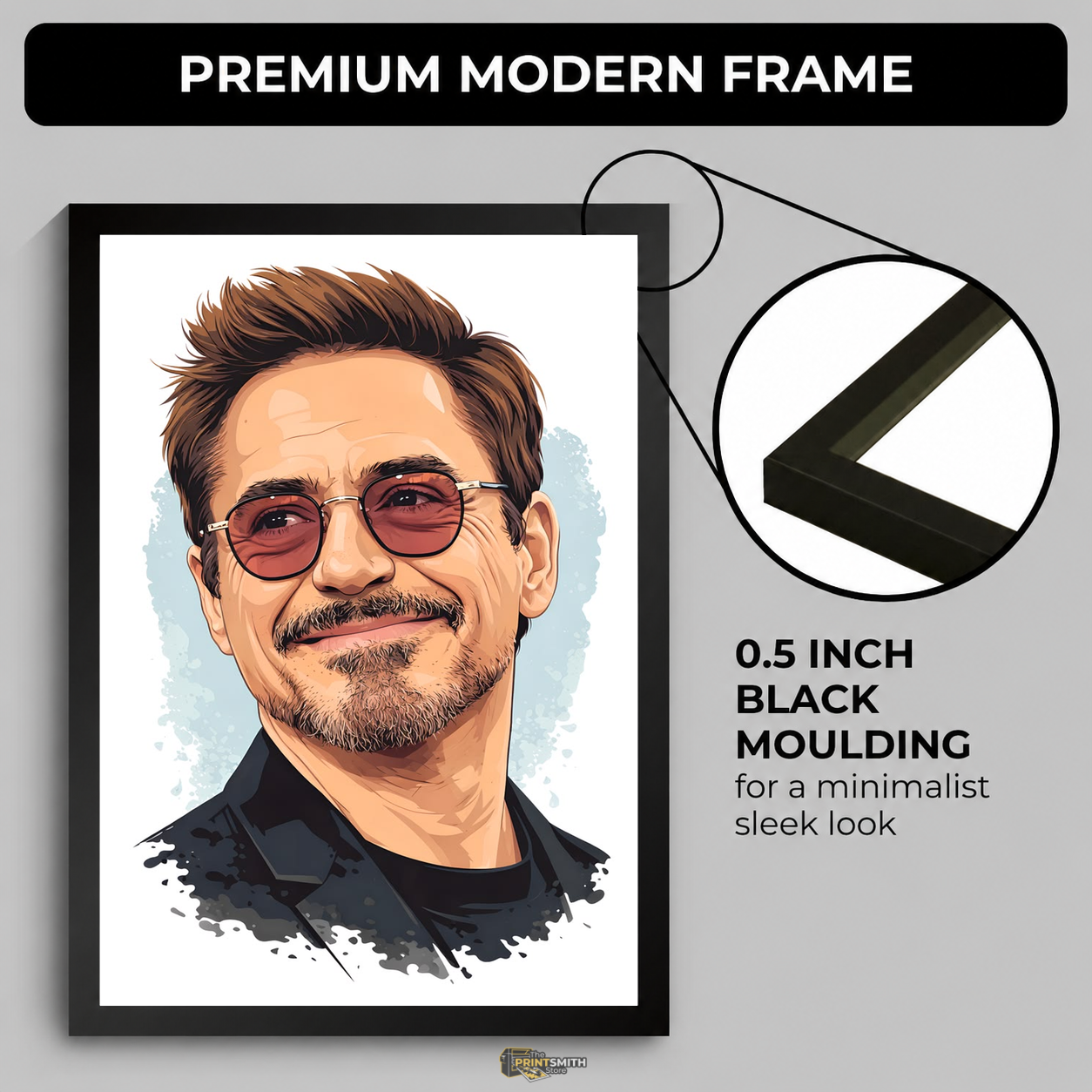 Iron Man Face Frame — Framed Print view 4