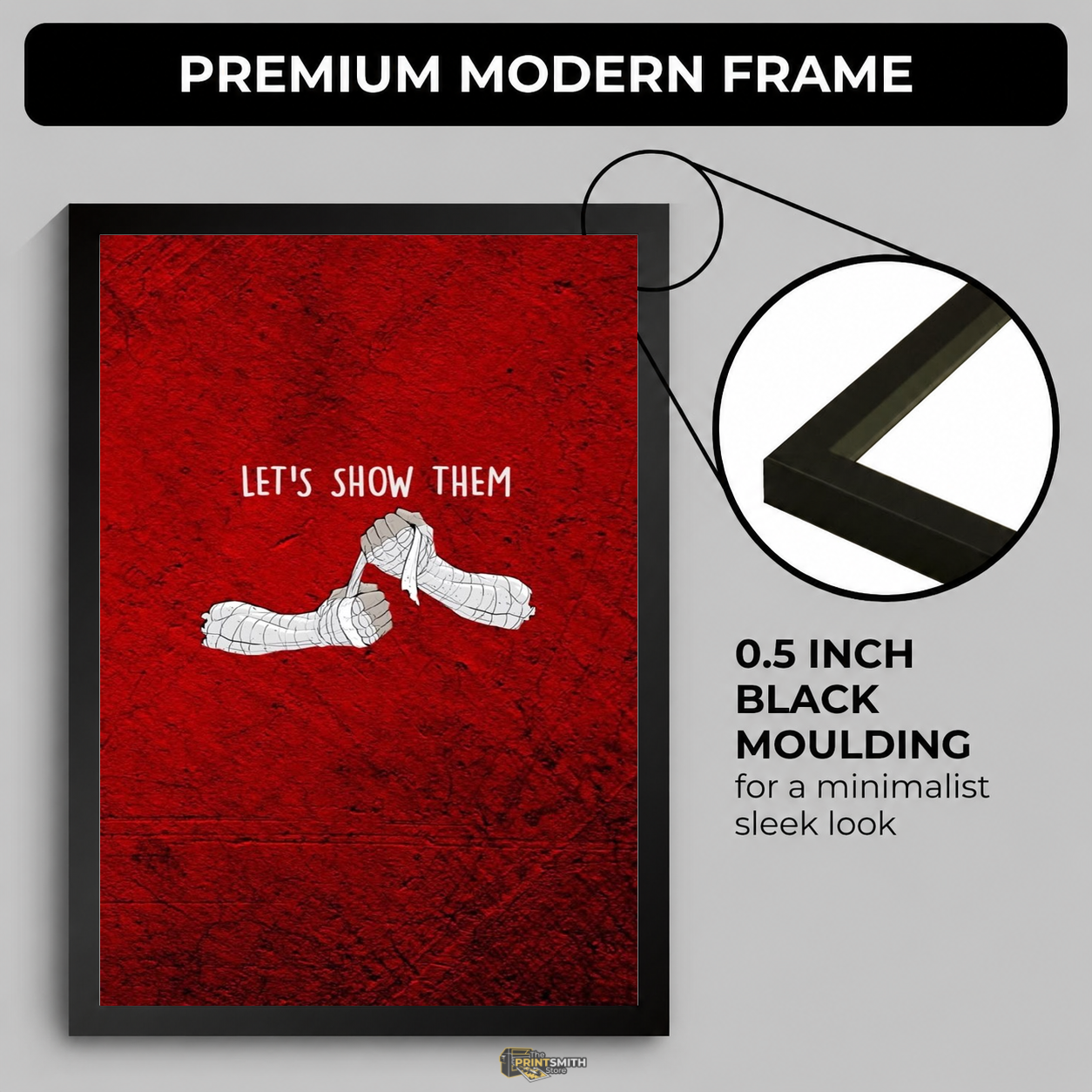 Let's Show Them Boxing Frame — Framed Print view 4