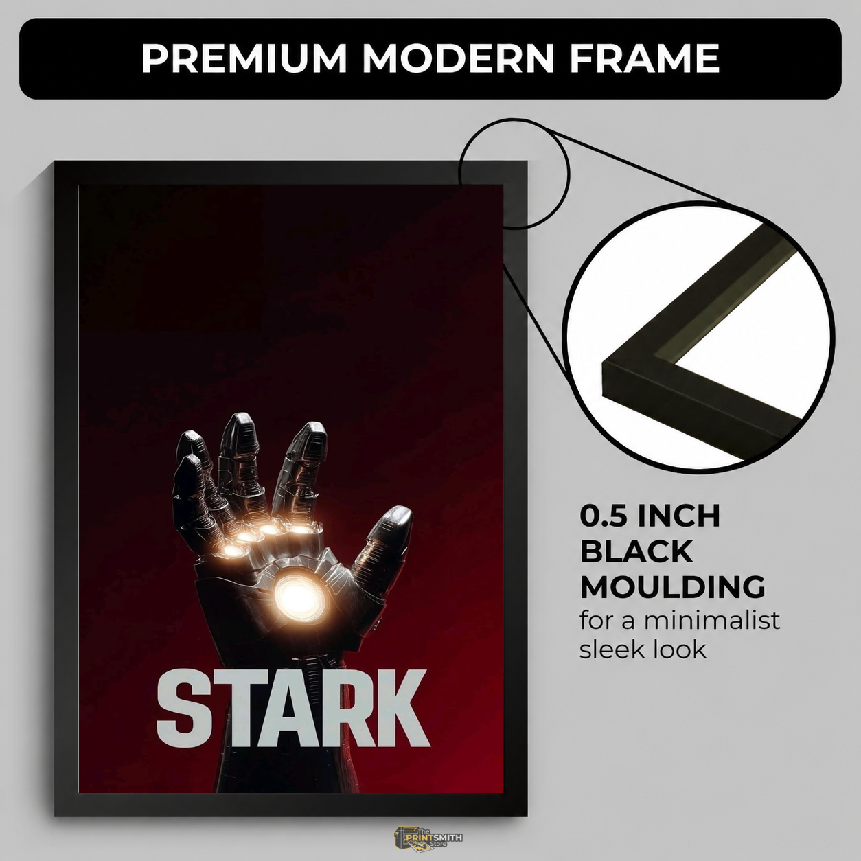 Iron Man Stark Glove Frame — Framed Print view 4