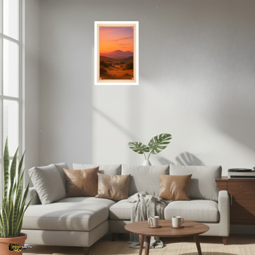Sunset Over Rolling Hills view 2