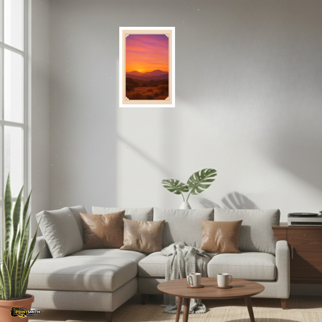 Vibrant Mountain Sunset view 2