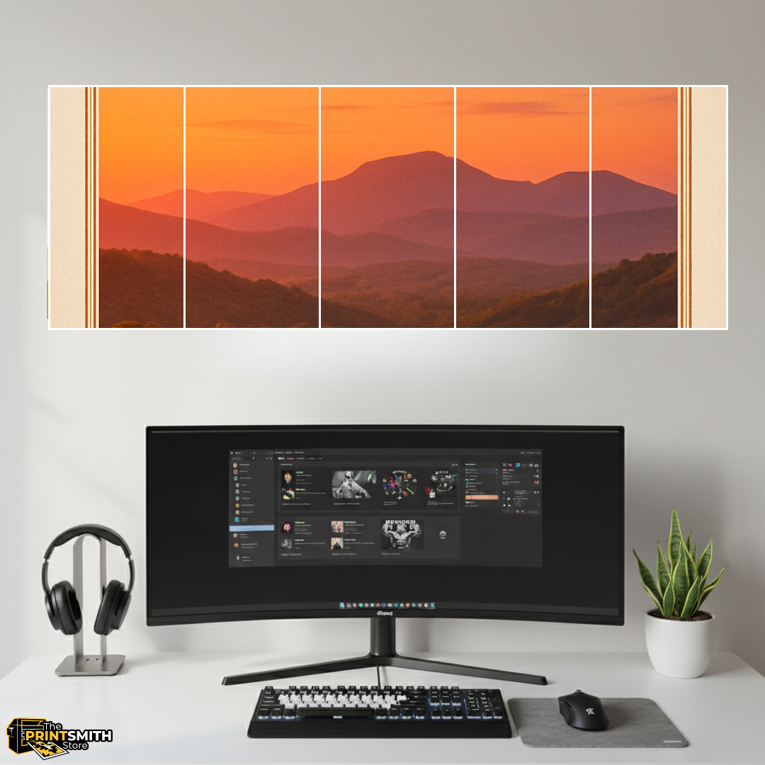 Sunset Over Rolling Hills — 5-Piece Set