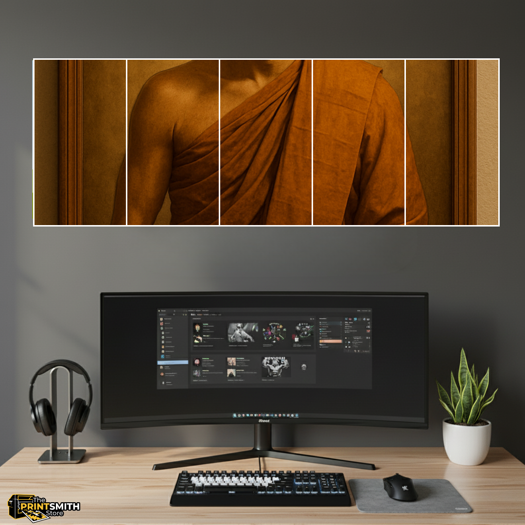 Serene Monk Portrait — 5-Piece Set view 2