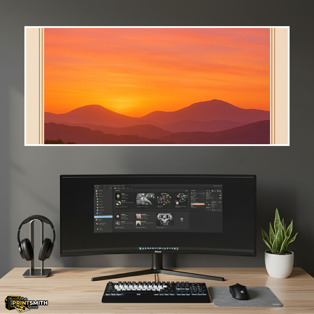 Vibrant Mountain Sunset view 4